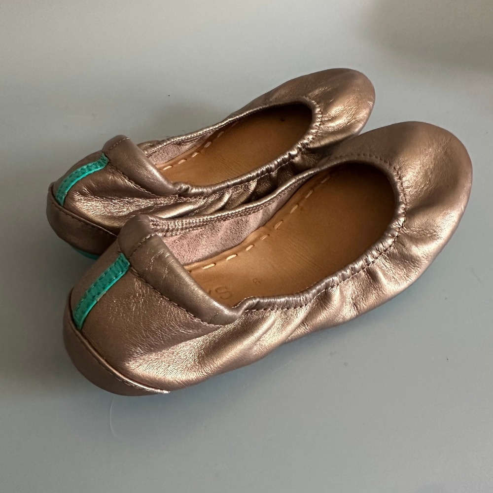 Tieks by Gavrieli Metallic Rose Gold Copper Leather Ballet Flats Womens Size 6 - Picture 2 of 6